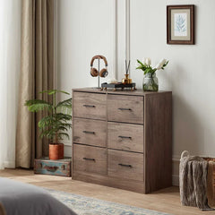 6 Drawer 30.8'' W Standard Solid Wood Dresser Perfect Organize