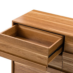 6 Drawer 48'' W Double Dresser Finish to Streamlined Silhouettes Design