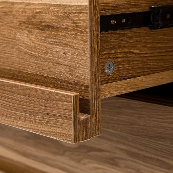 6 Drawer 48'' W Double Dresser Finish to Streamlined Silhouettes Design