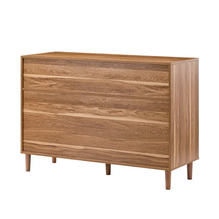 6 Drawer 48'' W Double Dresser Finish to Streamlined Silhouettes Design
