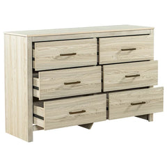 White 6 Drawer 54'' W Solid Wood Double Dresser