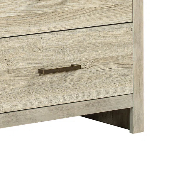 White 6 Drawer 54'' W Solid Wood Double Dresser