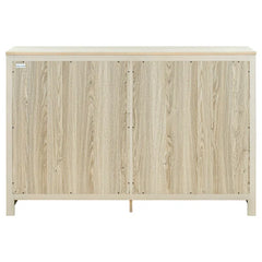 White 6 Drawer 54'' W Solid Wood Double Dresser