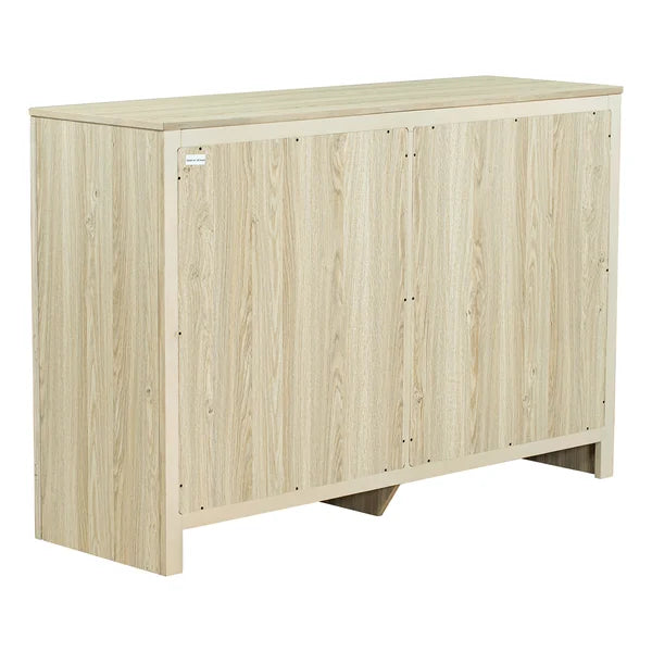 White 6 Drawer 54'' W Solid Wood Double Dresser