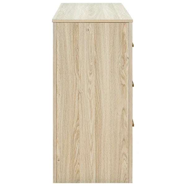 White 6 Drawer 54'' W Solid Wood Double Dresser