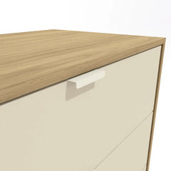 Light Brown/Cream 6 Drawer 57.1'' W Solid Wood Double Dresser