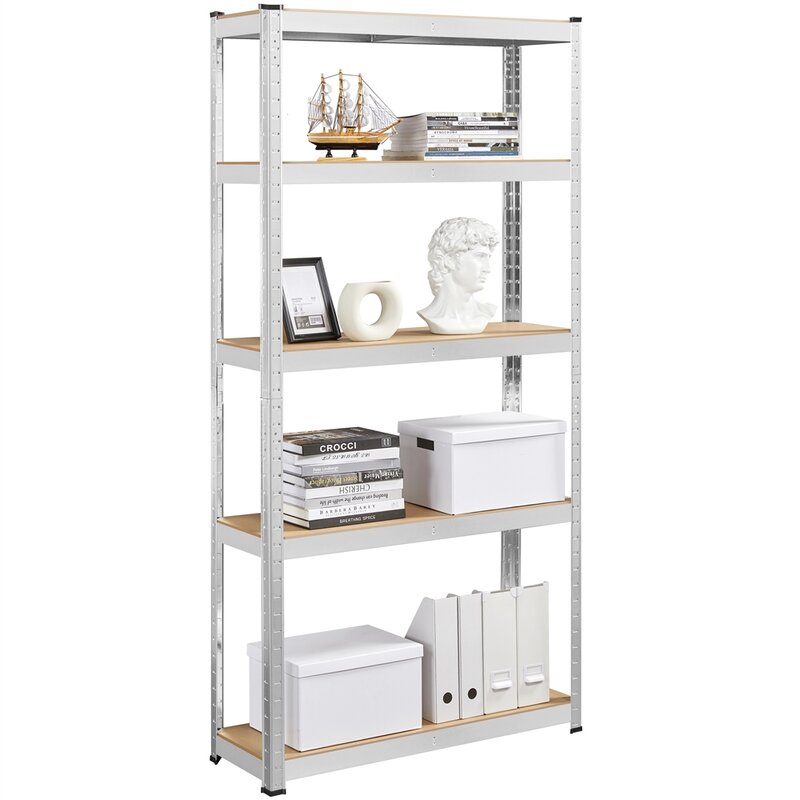 71" H x 35.5" W x 12" D Heavy Duty Steel Shelving Unit Durable & Attractive