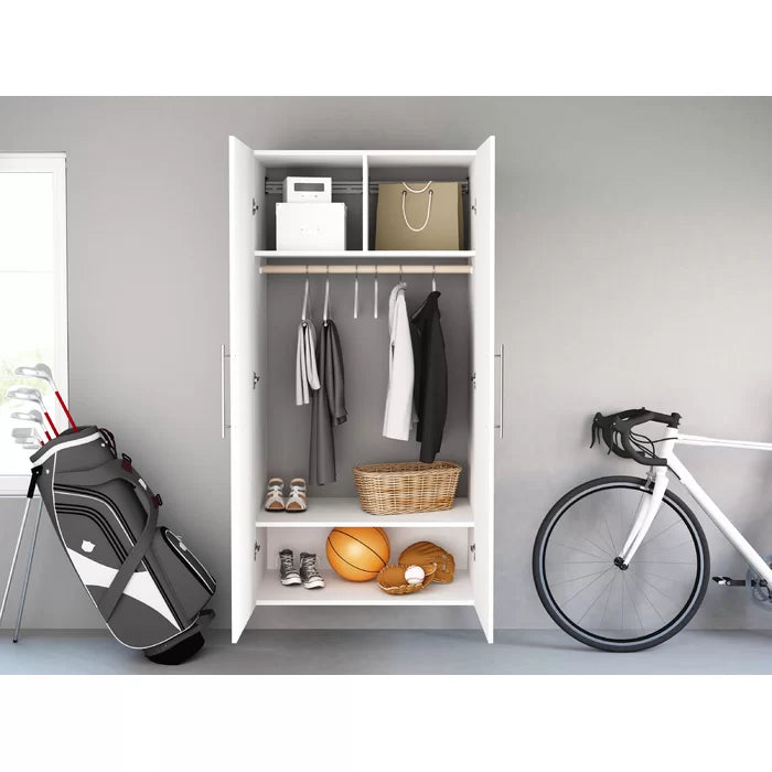 White 72" H x 36" W x 20" D Storage Cabinet Wall Mounted