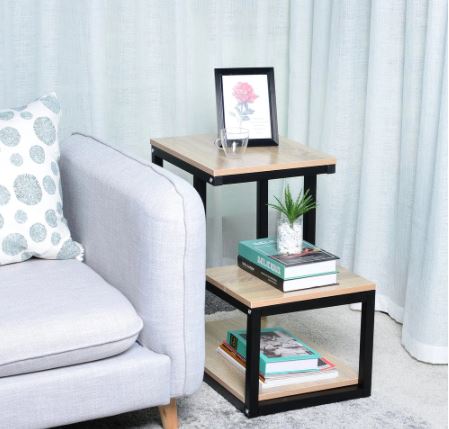 3-tier Metal Storage Shelf Side Table Elegant Side Table Can Be Displayed in Any Space