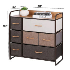7 Drawer 31.5'' W Dresser Removable and Foldable Drawers Perfect Organize