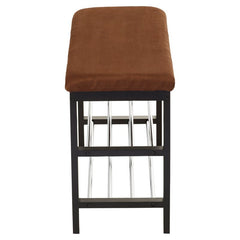 Black / Chocolate 8 Pair Shoe Storage Bench Stylish Home Accent