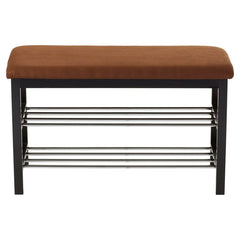 Black / Chocolate 8 Pair Shoe Storage Bench Stylish Home Accent