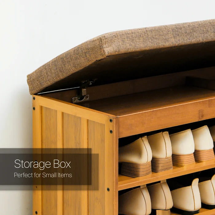 9 pair shoe online storage bench
