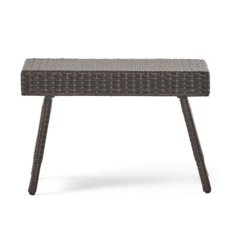Outdoor Wicker Adjustable Folding Table - Brown Great Addition to your Patio Decor with this Outdoor Folding Wicker Table