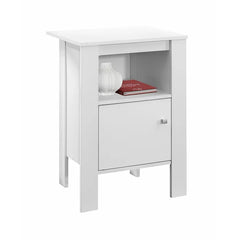 White Aadi 24'' Tall Nightstand Perfect for Bedside Provide Storage Space