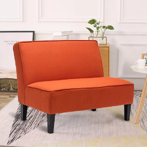 Aalisha 44.4'' Velvet Armless Loveseat Modern Indoor Design