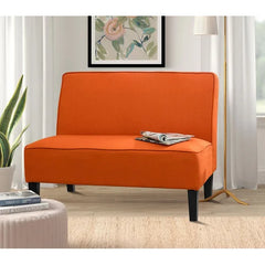 Aalisha 44.4'' Velvet Armless Loveseat Modern Indoor Design
