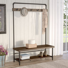 47'' Wide Hall Tree with Shoe Storage Perfect Balance of Clean-Lined, Modern Sophistication and Effortlessly Rustic Perfect for Organize
