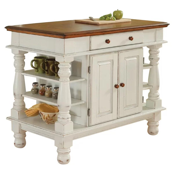 Aamyah 42'' Wide Kitchen Island with Solid Wood Top