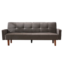 Aaron-Matthew Twin 74.8'' Wide Linen Tufted Back Convertible Sofa