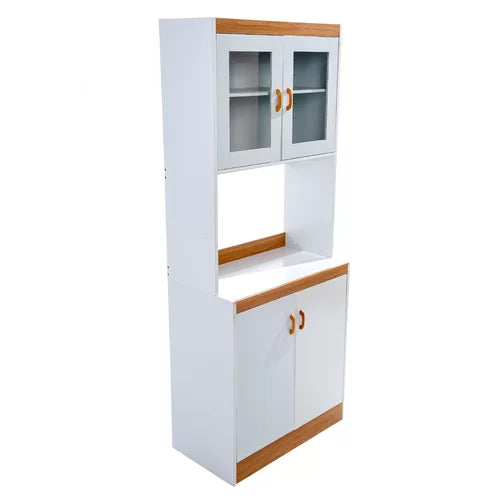 White 72" Kitchen Pantry wo-toned finish manufactured Solid wood Perfect For Organize