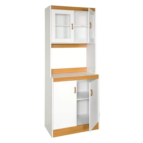 White 72" Kitchen Pantry wo-toned finish manufactured Solid wood Perfect For Organize