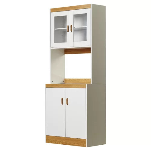 White 72" Kitchen Pantry wo-toned finish manufactured Solid wood Perfect For Organize