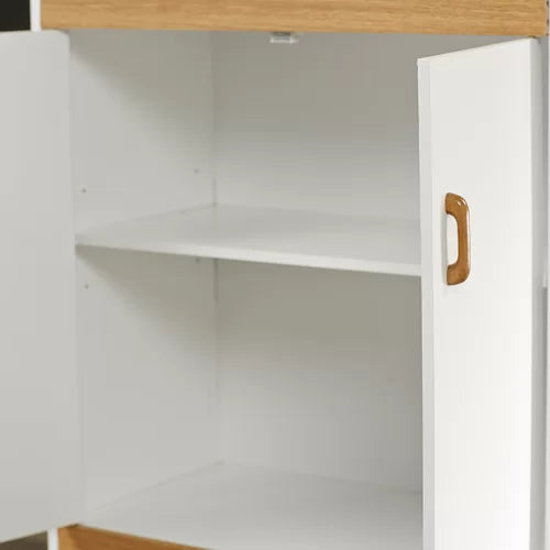 White 72" Kitchen Pantry wo-toned finish manufactured Solid wood Perfect For Organize