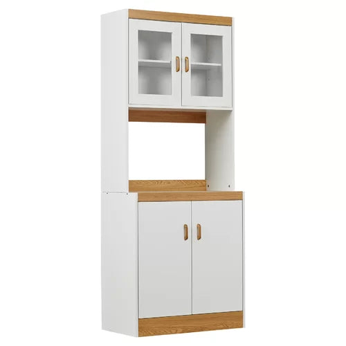 White 72" Kitchen Pantry wo-toned finish manufactured Solid wood Perfect For Organize