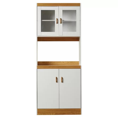 White 72" Kitchen Pantry wo-toned finish manufactured Solid wood Perfect For Organize