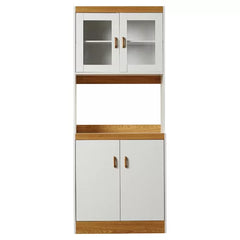 White 72" Kitchen Pantry wo-toned finish manufactured Solid wood Perfect For Organize
