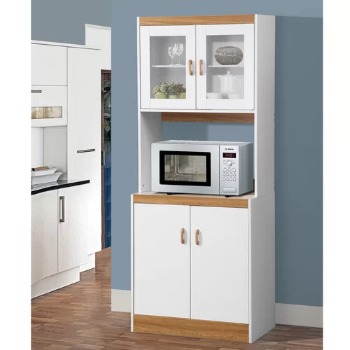 White 72" Kitchen Pantry wo-toned finish manufactured Solid wood Perfect For Organize