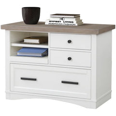White/Natural Abalone 42'' Wide 3 -Drawer Lateral Filing Cabinet