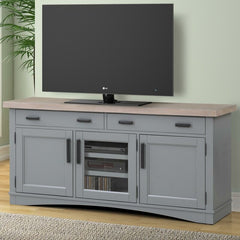 Gray Abalone TV Stand for TVs up to 70" Contrasting Wood Grain