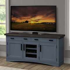 Blue Abalone TV Stand for TVs up to 70" Adjustable Wood Shelves