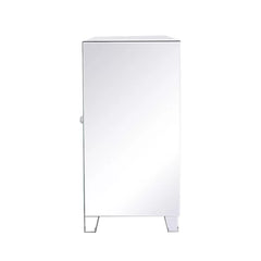 Clear Mirror Abasi 28'' Tall Nightstand Vibrant Floating-Clear Crystal