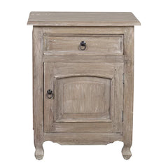 Brown Wash Abbad 26.5'' Tall 1 - Drawer Solid Wood Nightstand
