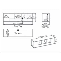Abbie-James Floating TV Stand for TVs up to 70" with Cable Management