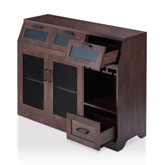 Vintage Walnut Abdirahman 47.2'' Wide 4 Drawer Server Bring Farmhouse Style to your Dining Space