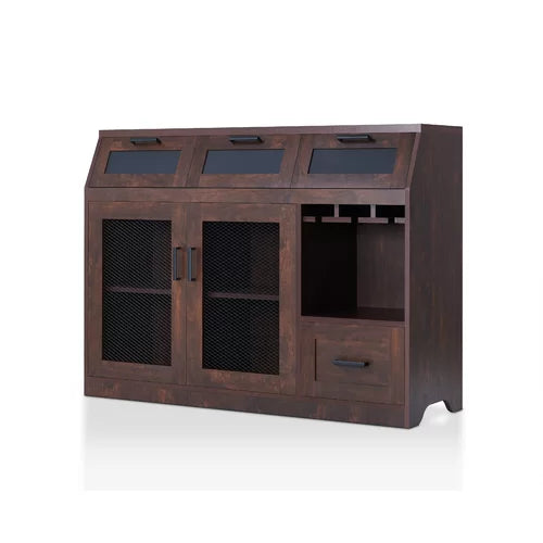 Vintage Walnut Abdirahman 47.2'' Wide 4 Drawer Server Bring Farmhouse Style to your Dining Space