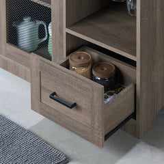47.2'' Wide 4 Drawer Server Bring Farmhouse Style to your Dining Space Metal Mesh