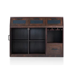 Vintage Walnut Abdirahman 47.2'' Wide 4 Drawer Server Bring Farmhouse Style to your Dining Space