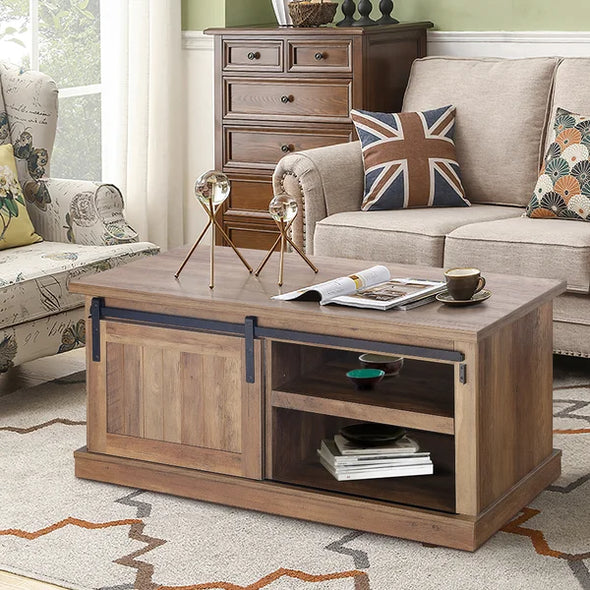 Abdulaye Solid Coffee Table with Storage Plenty of Storage Space Perfect Organize