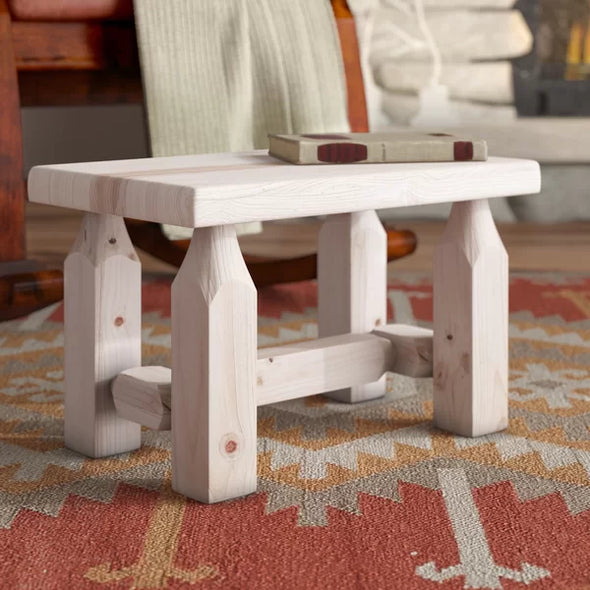 Ready To Finish Abella 10'' Tall Solid Wood Accent Stool