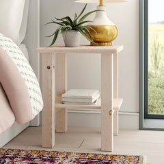 Lacquered Abella 25'' Tall Solid Wood Nightstand