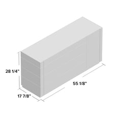 Abenezer 4 Drawer 55.1'' W Dresser Finished in a Gray Lacquer Design
