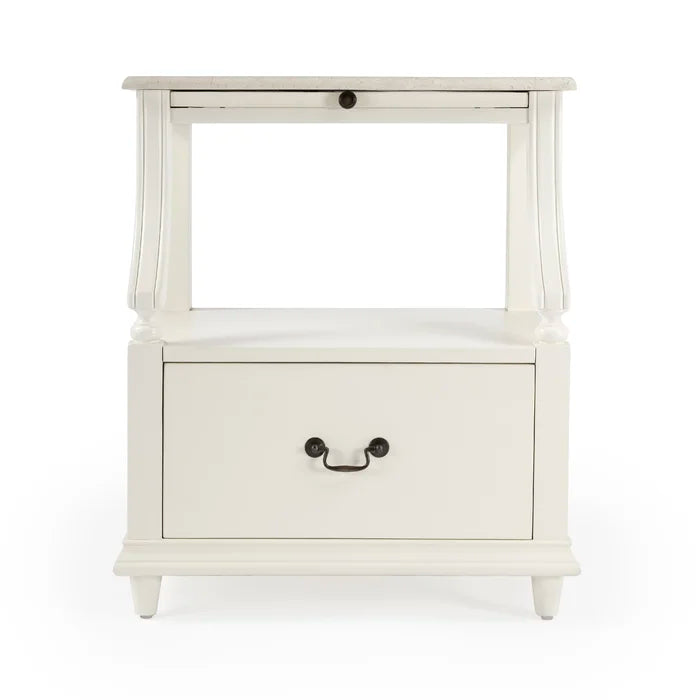 Aberdale 28.25'' Tall 1 - Drawer Charming Nightstand Spacious Display Shelf