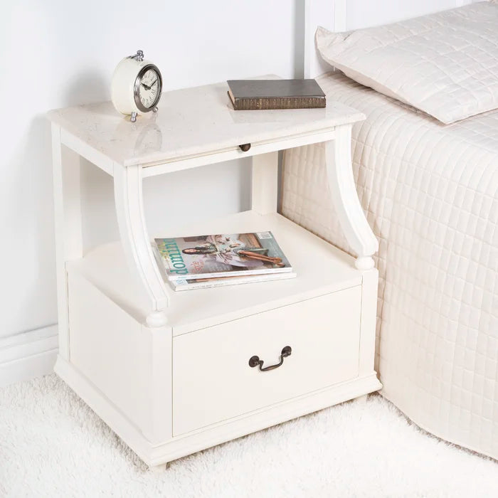 Aberdale 28.25'' Tall 1 - Drawer Charming Nightstand Spacious Display Shelf