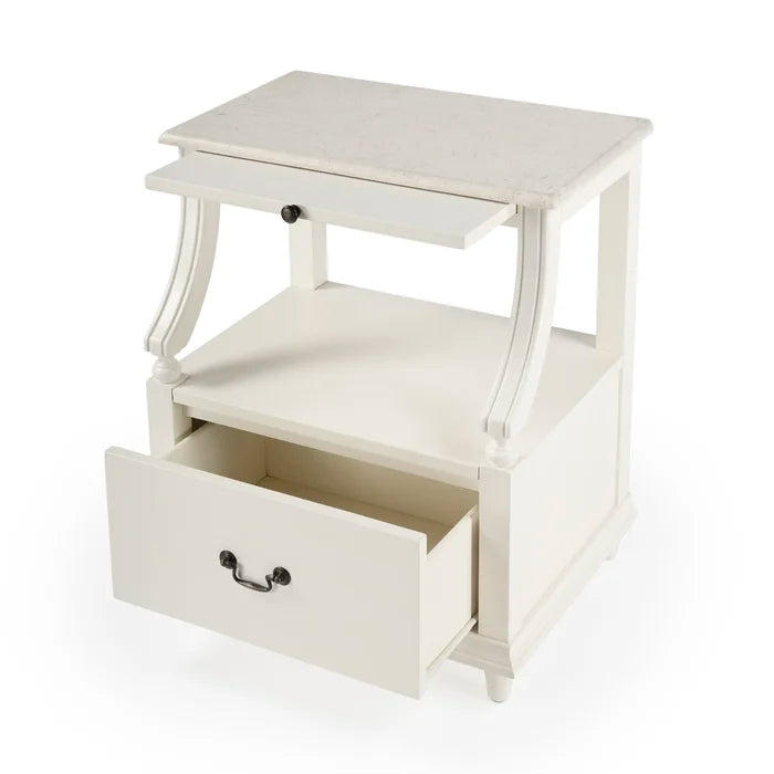 Aberdale 28.25'' Tall 1 - Drawer Charming Nightstand Spacious Display Shelf