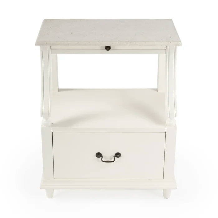 Aberdale 28.25'' Tall 1 - Drawer Charming Nightstand Spacious Display Shelf